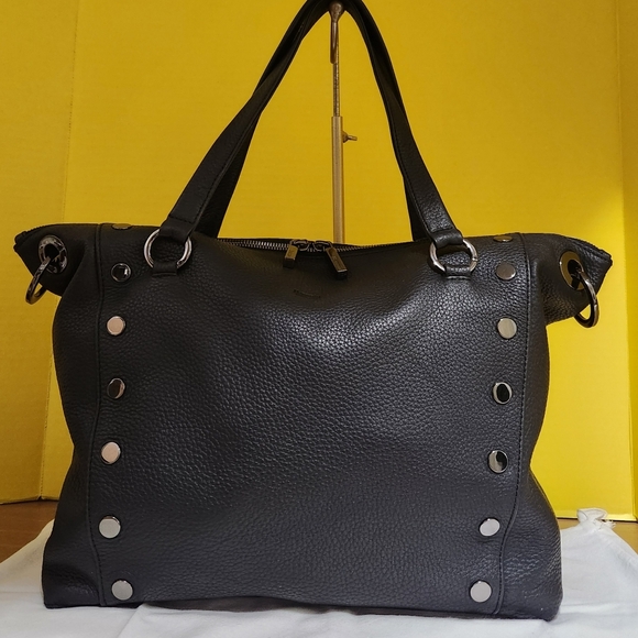 Hammitt Daniel Large Leather Tote Bag - Black Gunmetal - Picture 4 of 13